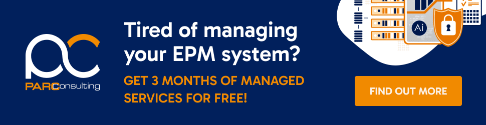 Tired of managing your EPM system? Get 3 months of managed services from Parc Consulting for free. Click to find out more